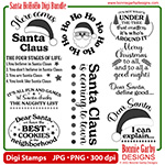 Santa HoHoHo Christmas Digital Stamp Set